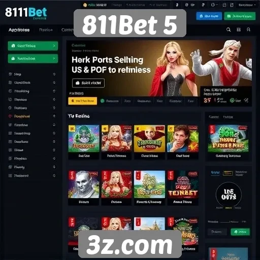 Análise da interface do usuário do site 811Bet 5